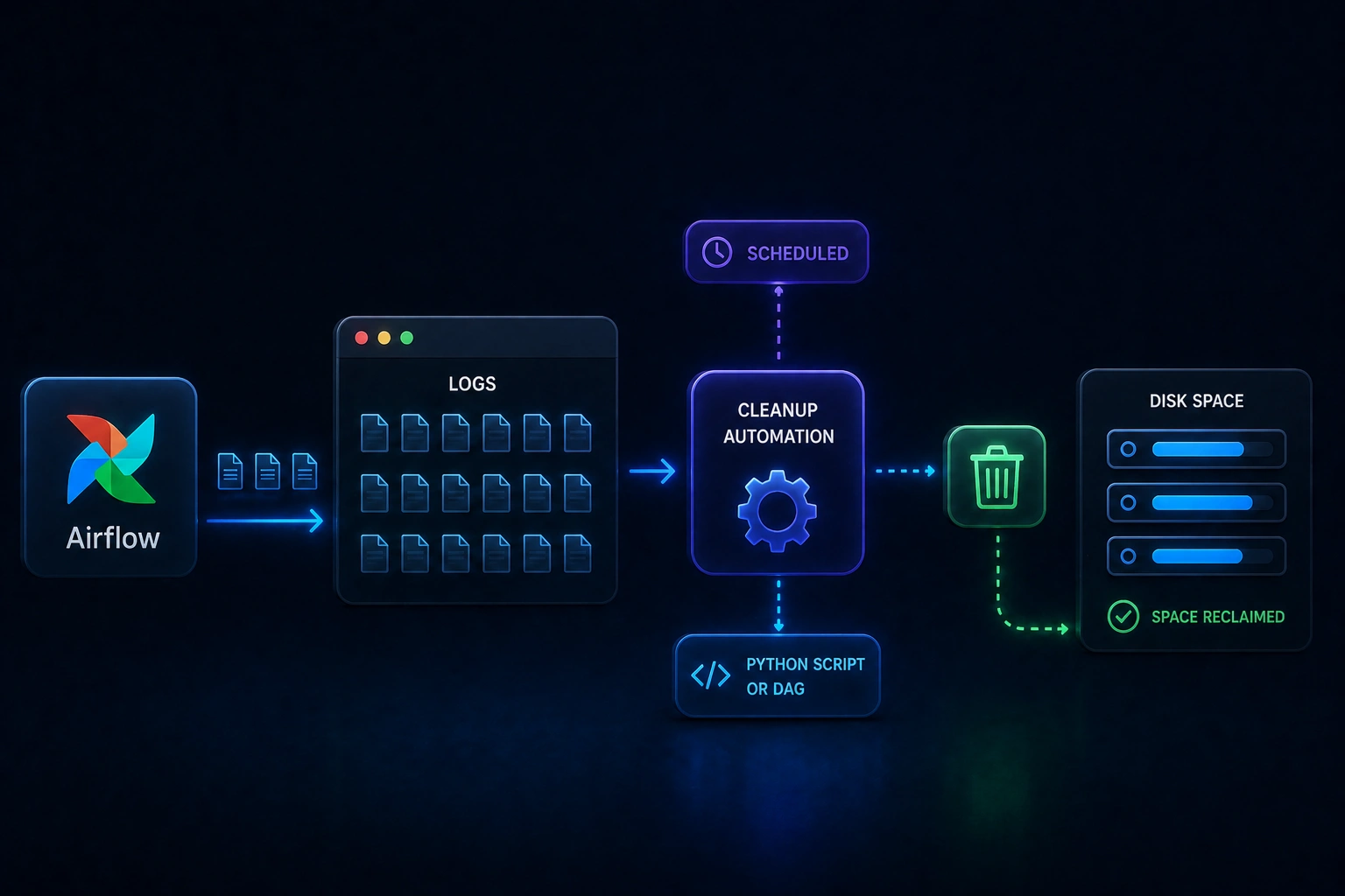 Cover image for How to Automate Airflow Log Cleanup and Reclaim Disk Space