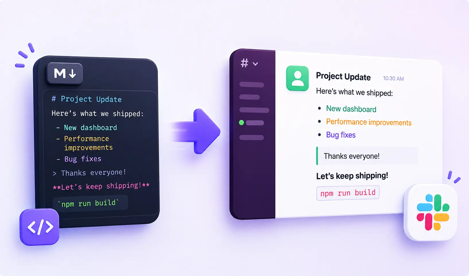 Cover image for Markdown to Slack converter